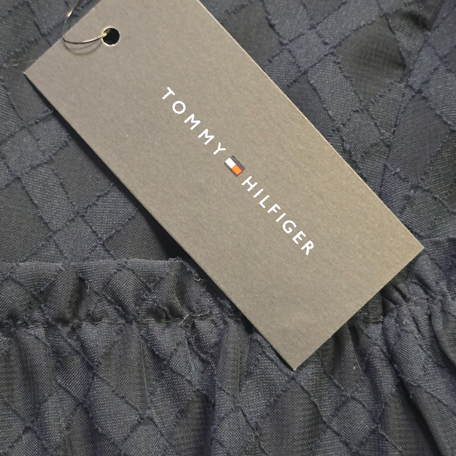 Tommy Hilfiger Top Women Size Small Blue Sheer Plaid Lined Tiered Casual Flowy thumbnail 5