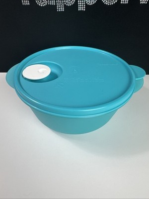 Tupperware Crystalwave Plus 5.25 cup /1.3L Round microwavable Flash Blue