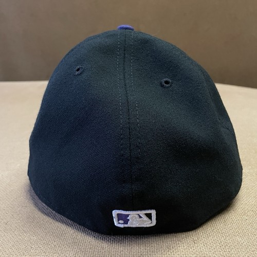 Colorado Rockies Fitted Hat Cap Adult 7 3/4 Black New Era Logo Baseball Y2K Mens - Picture 8 of 11