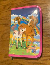 Lisa Frank - Horses Rainbow Case - Two Original Rubber Stamps & Mini Paper Pad