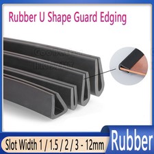 Rubber 1mm-12mm U Shape Guard Edging Trim Seal Strip Door Table Edge Protector