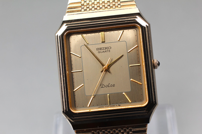 Vintage1985 [MINT] Seiko Dolce 7731-5081 Gold Tank Quartz Men's