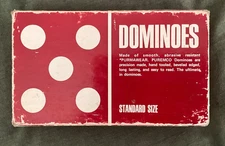 Vintage Puremco No. 30 Standard WHITE Dominoes Complete w/ Box & Instructions