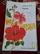 Vintage National Geographic Karte von Hawaii 1978