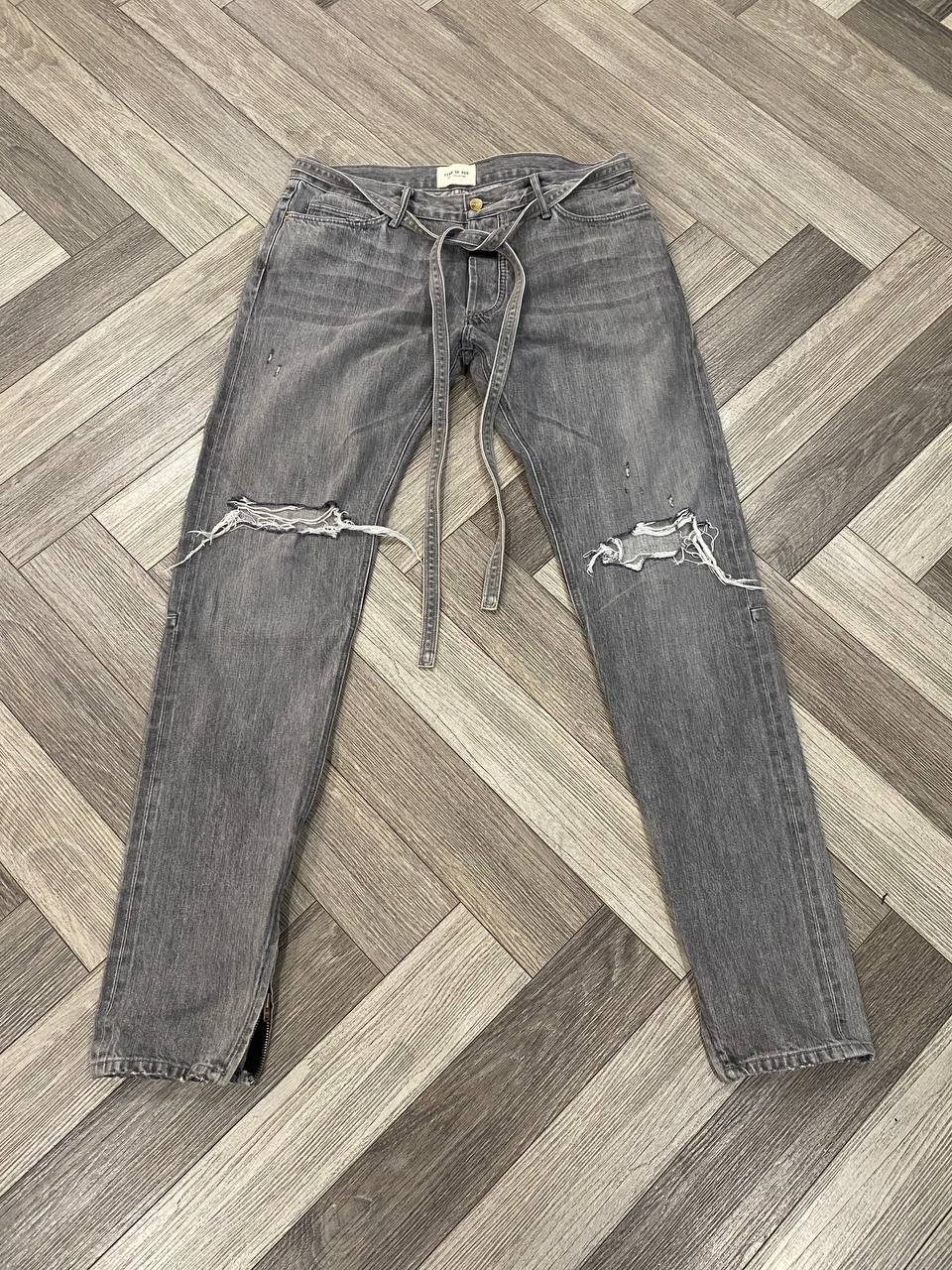 FEAR OF GOD 6th collection Gray ripped distressed Straight jeans Denim 36 Used