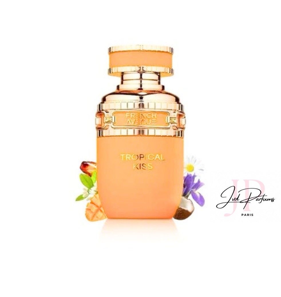 Eau de parfum mixte Tropical Kiss French Avenue l'effluve exotique rare en flacon de 80ml