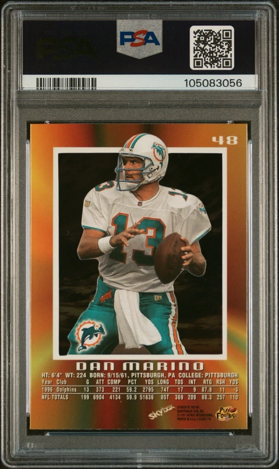 1997 E-X 2000 Dan Marino #48 PSA 9 - Image 2 of 2