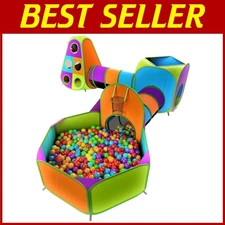 5-Piece Children's Playhouse with Crawl Tunnel & Pit Balls