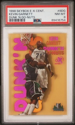 Kevin Garnett #8DG 1998 Skybox E-X Century Dunk 'N Go-Nuts card