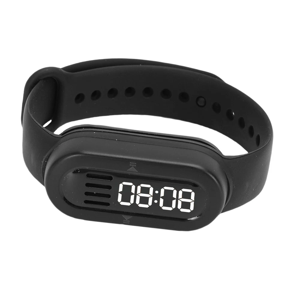 Black )Smart Bracelet With Speaker MP3 Player LED Digital Display Wa ↑ - Image 2 of 4