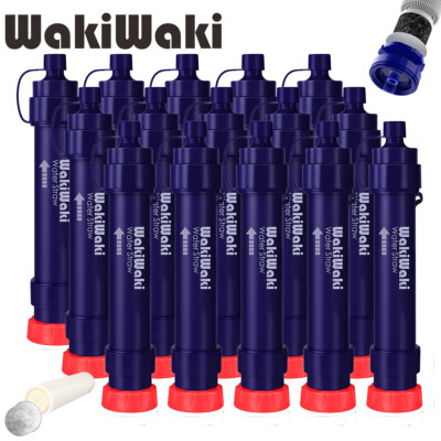 #ad Portable Water Filter Straw Personal Filtration Purifier for HikingCamping 1 6P $50.99