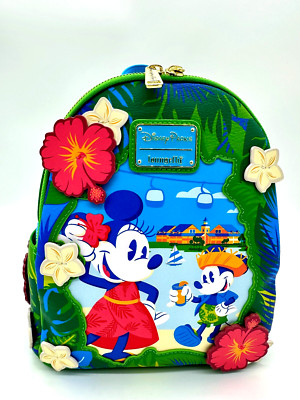 Disney Parks Caribbean Beach Resort Mickey Minnie Loungefly Backpack NWT 2025