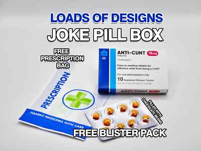 Scherz Pillendose mit Schokoladenbohnen Blister | Lustiges Geschenk für Erwachsene - Aprilscherz