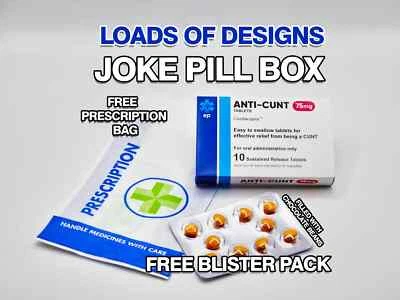 EP DESIGN Secret Santa Pill Box Prank – Blister Pack with Chocolate Beans, Funny Rude Gift