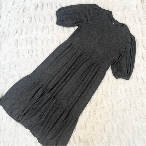 Velvet by Graham & Spencer Grey Tiered Midi Sweater Dress eBay