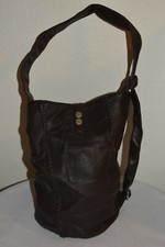 ESPRIT BROWN CILINDRO morbido anni 90 borsa hobo imbracatura borsa vintage retrò boho usata in ottime condizioni