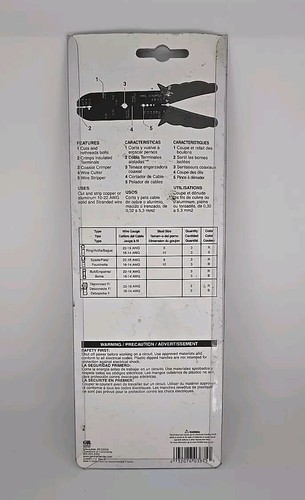 BRAND NEW Gardner Bender Tool & Terminal Kit GS-67K Stripper/Crimper & Terminals - Picture 2 of 2