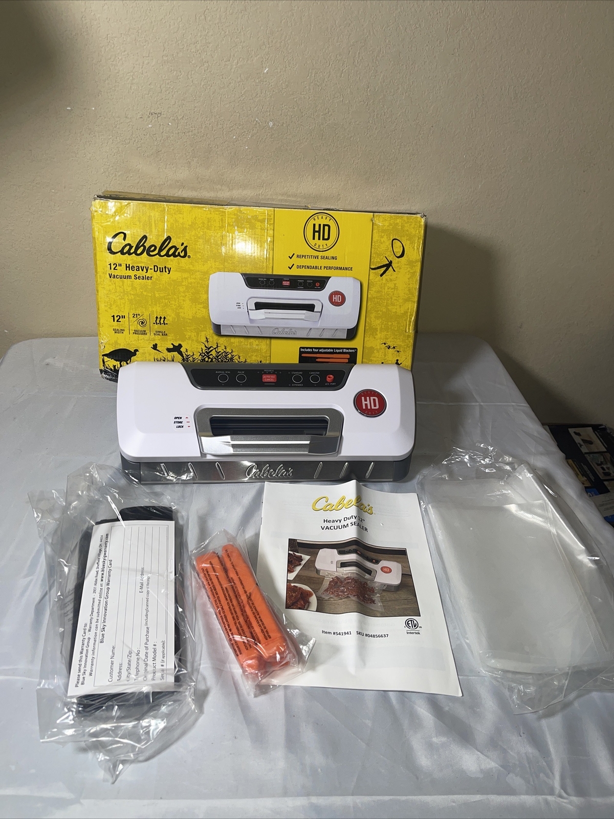 Cabela's 12" HEAVY DUTY VACUUM SEALER _ NEW IN BOX eBay