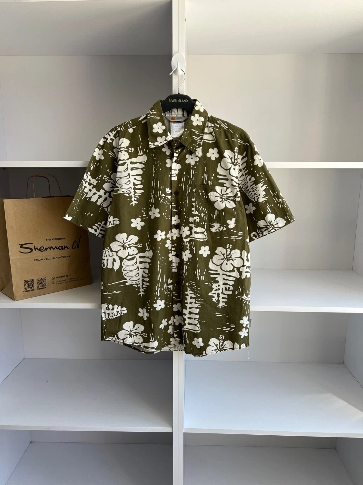 Vintage Carhartt Floral Short sleeve button up shirt