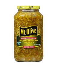 Mt. Olive Delicatessen Style Diced Jalapeno Peppers, Large 32 fl oz Jar