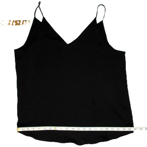 Express Womens Size Large Black V Neck Camisole Cami Top Spaghetti Strap, flawed - Picture 6 of 15