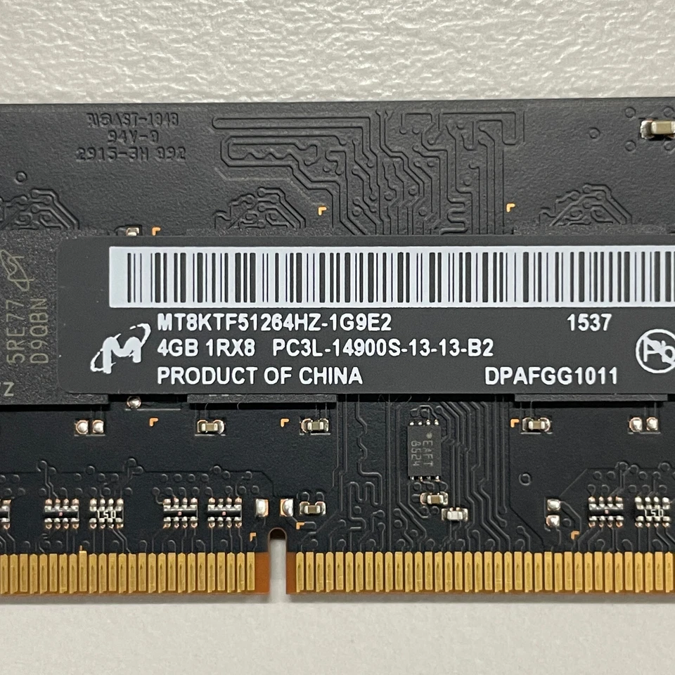 Micron 4GB DDR3 Ram PC3-14900 1866MHz SODIMM MT8KTF51264HZ-1G9E2 Apple iMac 2014 - Image 2 of 4