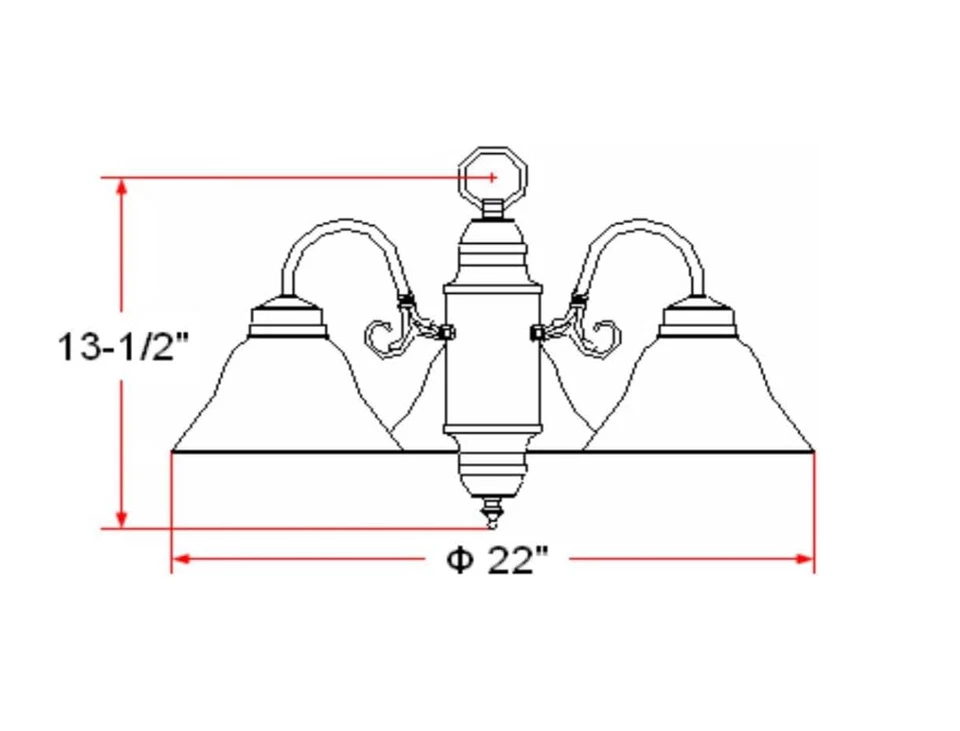 Design House 511543 Millbridge Traditional 3 Light Indoor Dimmable Chandelier — 第 2/4 张图片