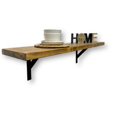 Industrial Breakfast Bar / 30cm Rustic Kitchen Shelf with HEAVY DUTY Brackets