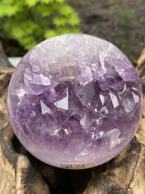 Amethyst Uruguayische offene Geode Kugel AAA+ 770g Ruhe / Weisheit 88mm