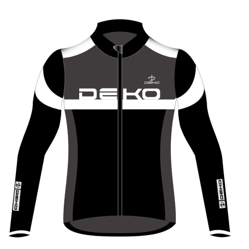 DEKO Maglia invernale BICI MTB LEADER 2 nero/grigio/bianco | eBay