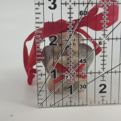Sicli da sogno: orsacchiotto cherubino con ornamento regalo fiocco rosso LGHKH - Foto 7 di 7
