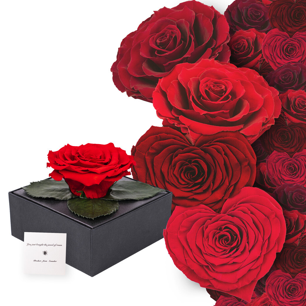 Ewige Rose Konservierte Rose Blte Herz Rote Rose Rosenbox infinity  Valentinstag