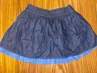 Girls Cherokee  Jean Skirt With Flower& Lace Ruffle- Size S 6/6X — photo 4