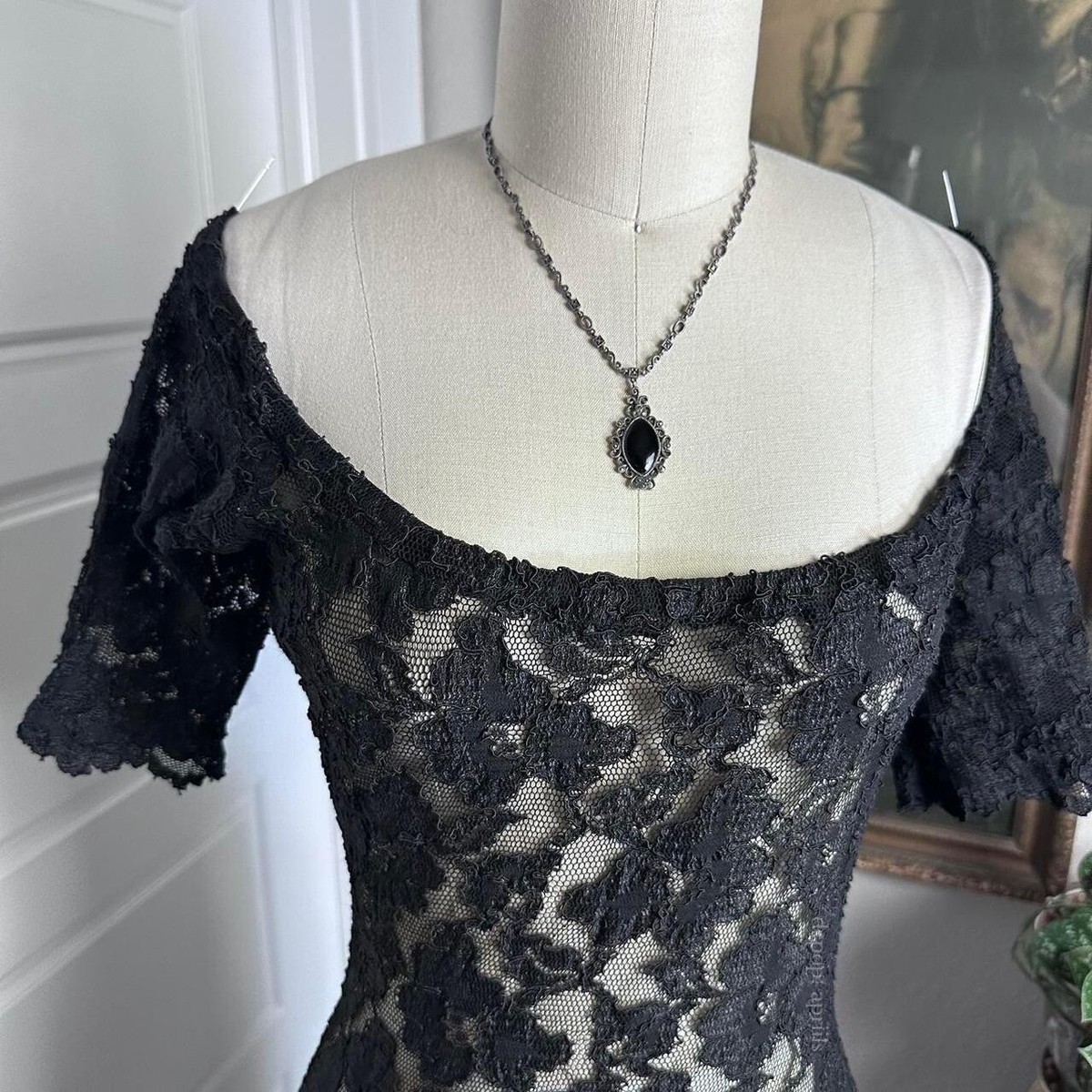 black dress puff sleeve Sassy Shortcake Miss Molly Dress