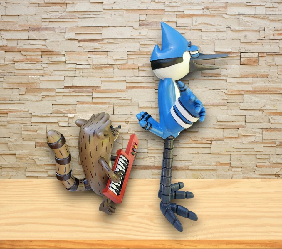 Figuras Fanart Mordecai 7,8 pulgadas y Rigby 5,9 pulgadas Pintado con aerografo Foto 4 de 4