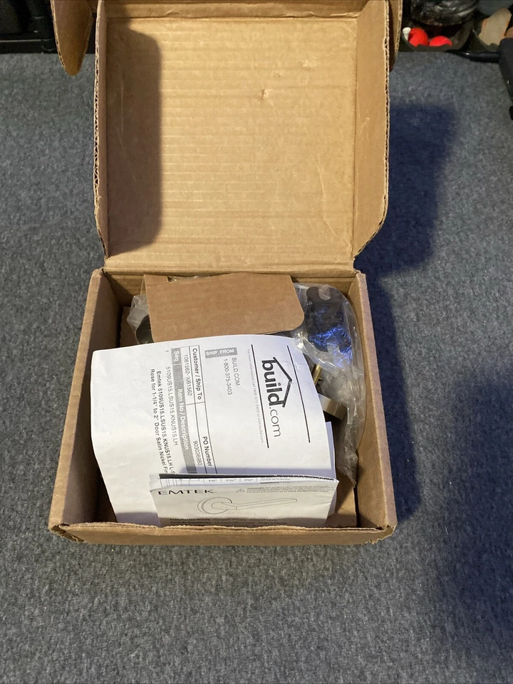 Disco de paso Emtek moleteado L-cuadrado para zurdos rosa 5109US15.LSUS15.KNUS15.LH Foto 3 de 4