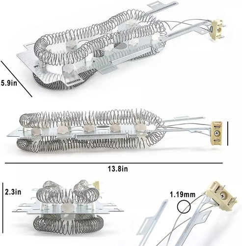 8544771 Dryer Heater Heating Element for Whirlpool Kenmore Replacement WP8544771 - Picture 6 of 13