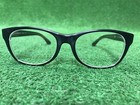 Vtg MICHAEL KORS Glasses Oval Horn Rimmed MK 248 Black Gray Wayfarer Frames
