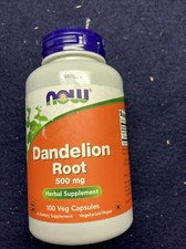 NOW Foods Dandelion Root, 500 mg, 100 Veg Capsules 6/27