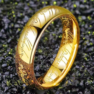 The One Ring Elvish Script Ring Classic Isildur's Bane Style