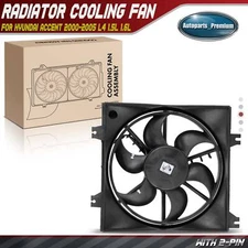 New Radiator Fan Assembly with Shroud for Hyundai Accent 2000-2005 L4 1.5L 1.6L