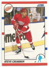 STEVE CHIASSON 1990-91 SCORE CARD NEAR MINT+ CONDITION