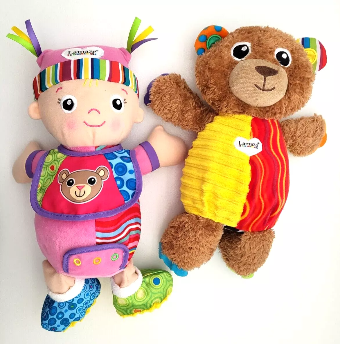 Lamaze Lot Of 2 My First Bear Doll