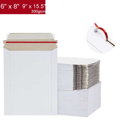 6x8 9x11.5 Rigid Flat Photo 400x Mailers  Document Envelopes Cardboard Self Seal