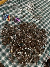 VTG 1.5 Pound Lot- Duck Bill Hair Dressing Clips Aluminum Wave Clips Hair