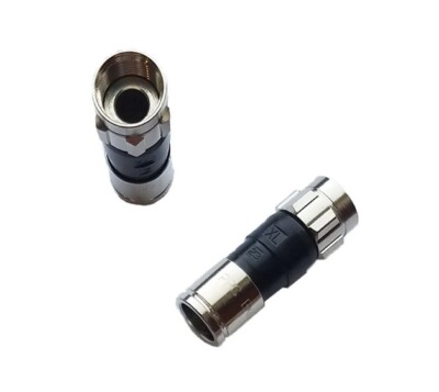 (100) EX6XLPLUS COMPRESSION F CONNECTORS RG59 COAXIAL CABLE CATV SATELLITE YF