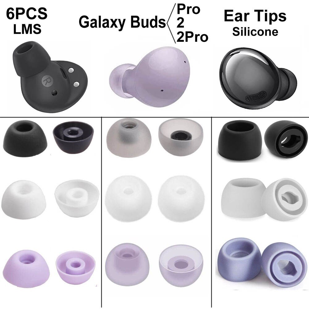 6PCS Silicone Ear Tips for Samsung Galaxy Buds pro Buds2 Buds Pro Earbuds  Case