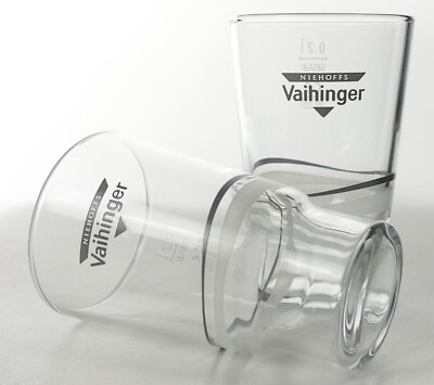 2 x Niehoffs Vaihinger Water Glass 0.2L Tumbler Juice Glasses Long Drink Bar 1242