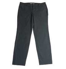 Old Navy Pants Womens 6 Gray Pixie Mid Rise Ankle Tapered Leg Flat Front Preppy