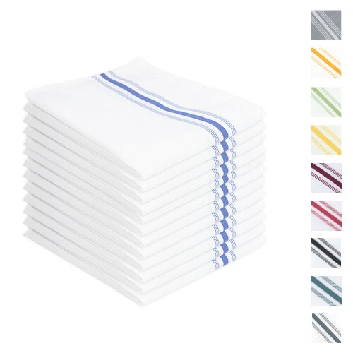 Bistro Napkins (12 Pack) ,18x22, Striped Color Options, Polyester Kitchen Linens - Image 2 of 4